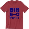 thumbnail image 1 of Big 50 Fifty Birthday Party Gold Big Five Oh Men's Gift T-Shirt, 1 of 4