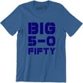 thumbnail image 1 of Big 50 Fifty Birthday Party Gold Big Five Oh Men's Gift T-Shirt, 1 of 4