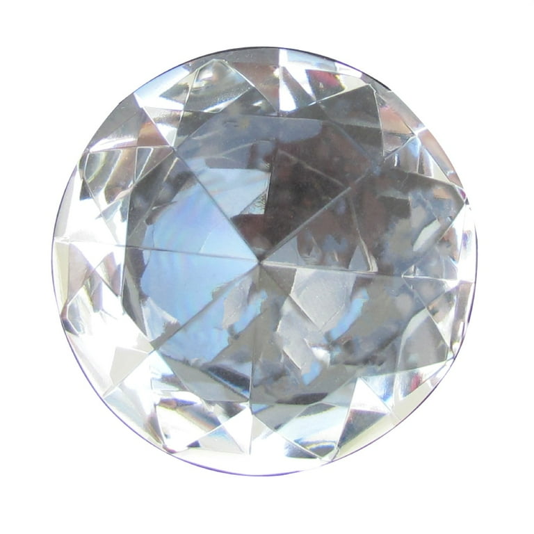 Giant 60mm Cut Glass Clear Diamond Jewel Paperweight Giant 60mm Cut Glass Clear Diamond Jewel Paperweight