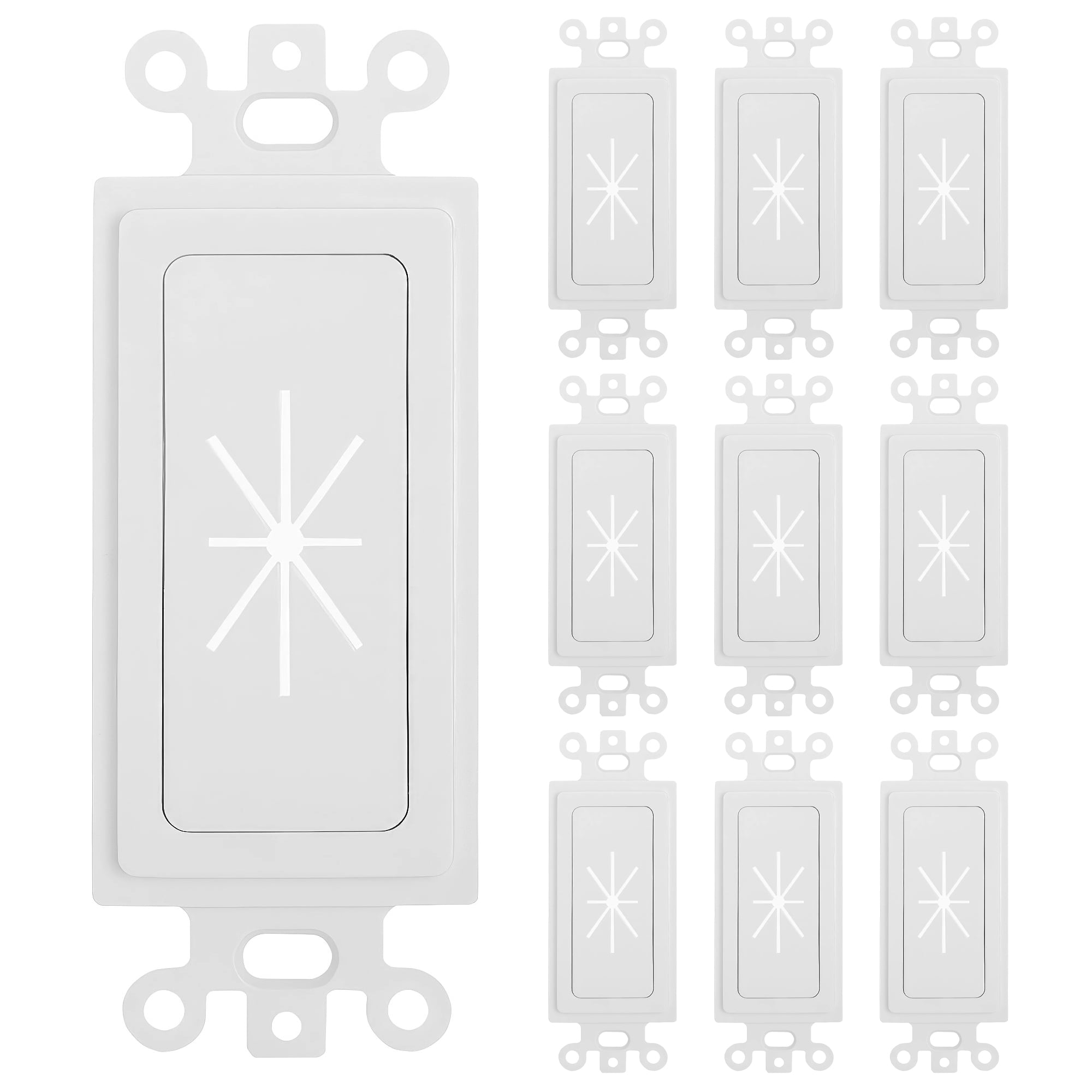 Big-A - 10 Pack Flexible Decorative Wall Plate 1-Gang Keystone ...