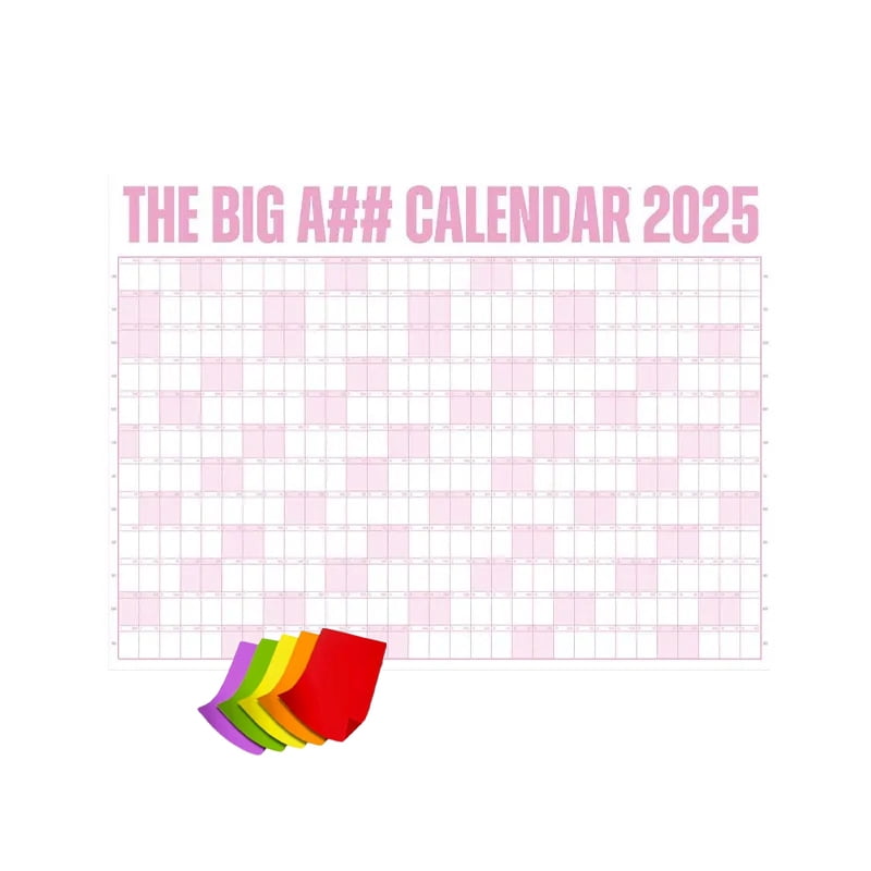 Big A## Calendar 2025, 48x36 Inches Wall Calendar, Extra Large Yearly ...