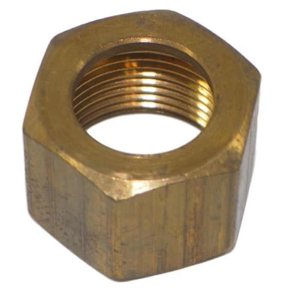 Big A Service Line 3-161700 7/16 Tube End, Brass Compression Nut