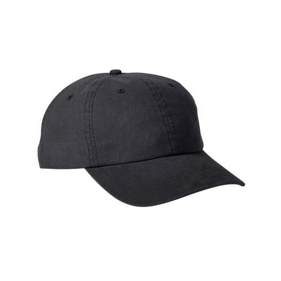 Big Accessories BA610 Heavy Washed Canvas Cap - Black