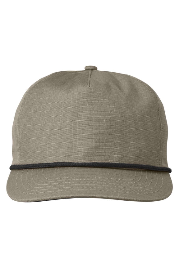 BA699 Lariat Ripstop Cap-Khaki/ Black Rope