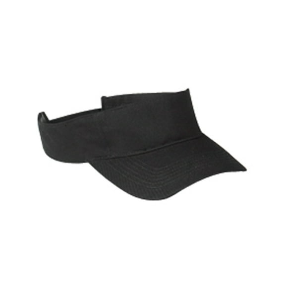 Big Accessories BX006 Cotton Twill Visor - Black - One Size