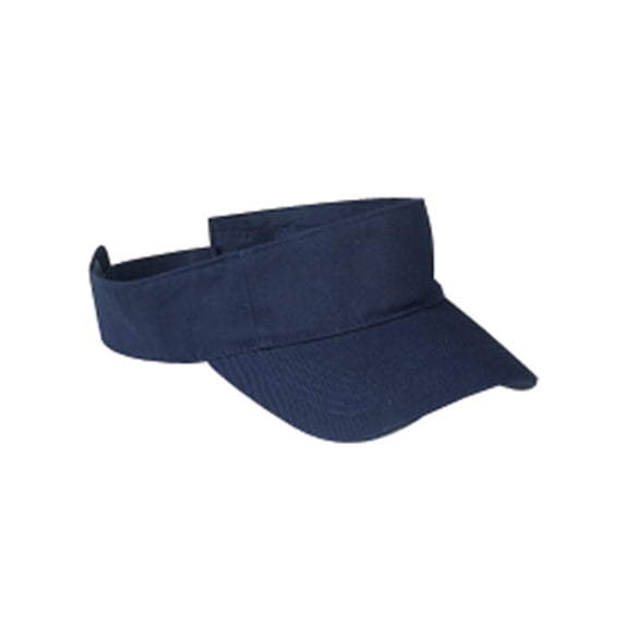 Big Accessories BX006 Cotton Twill Visor - Navy - One Size