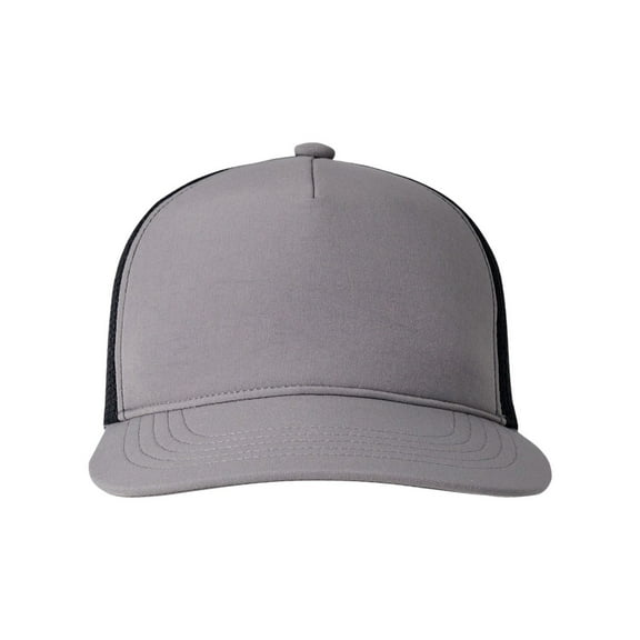 Big Accessories BA708 Bend Foam Trucker Cap-Dark Grey/ Black