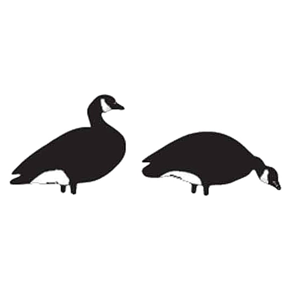 Big Als Decoys B & W Greater Canada Goose Silhouette Decoys, 12 Pack