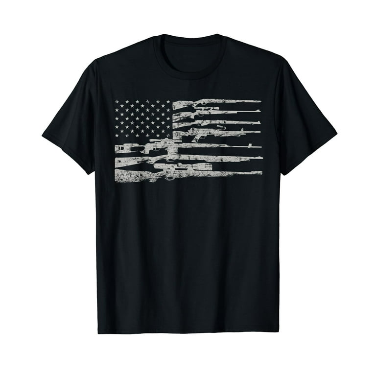 Big American Flag With Machine Guns Shirt Big American Flag With Machine Guns Shirt