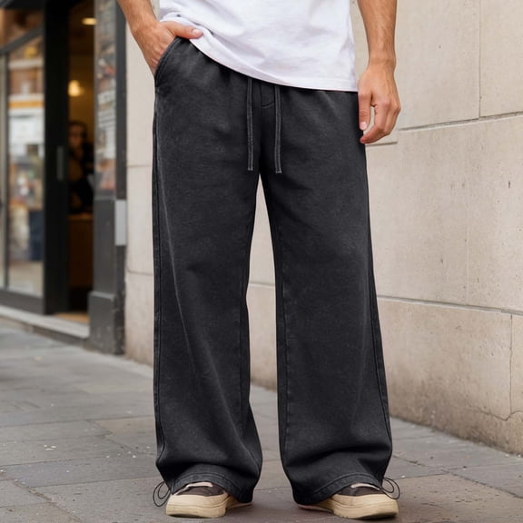 Big And Tall Jeans for Men Straight Leg Casual Stretch Denim Pants Lightweight Comfortable Travel Long Jeans with Pocket Black XL