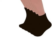 MAGG SHOP Big And Tall Men's 6-12 Pairs of Health Support Diabetic Ankle Circulatory Socks, Non-binding & Loose Fit(13-15) (6Pack, Brown)