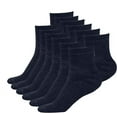 thumbnail image 1 of Big And Tall Men's 6-12 Pairs of Health Support Diabetic Ankle Circulatory Socks, Non-binding & Loose Fit(13-15) (6Pack, Navy), 1 of 2