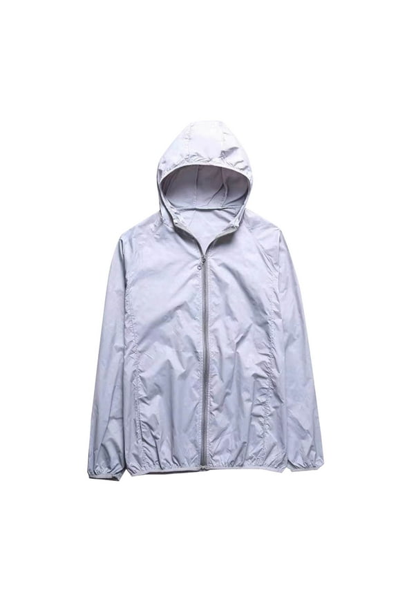 Big And Tall Men's UPF 50+ Sun Protection Hoodie Shirts Full Zip Long Sleeve Hoodies Fishing Hiking Cooling Shirts with Pockets