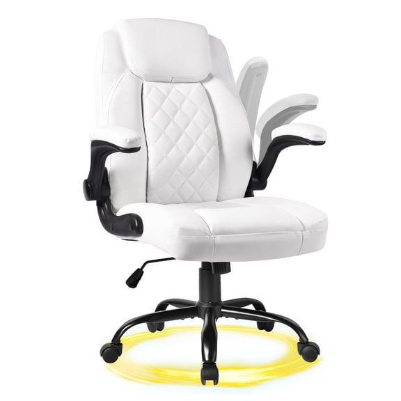 YEEZEE Ergonomic Executive Office Chair-High-Back PU Leather,Lumbar Support,Support for Home Office.