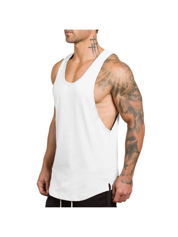 Big And Tall Shirt for Men Muscle Tank T shirt Singlet Vest Bodybuilding Men's Sleeveless Gyms Fitness Top Men's blouse