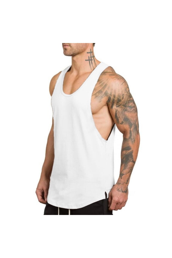 Big And Tall Shirt for Men Muscle Tank T shirt Singlet Vest Bodybuilding Men's Sleeveless Gyms Fitness Top Men's blouse