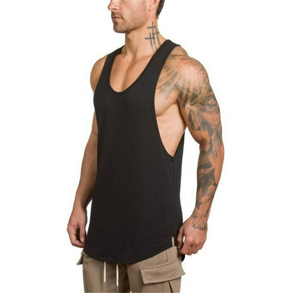 Men's Gyms Bodybuilding Fitness Muscle Sleeveless Singlet T-shirt Top Vest Tank