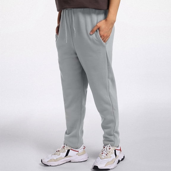 Big And Tall Sweatpants For Men Solid Open Bottom Athletic Pantss With Drawstring Spring Running Trousers With Pocket GY1 S