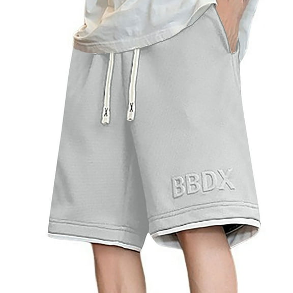 Big And Tall Swim Trunks for Men Men's Casual Daily Outdoor Beach Lightweight And Breathable Work Shorts Ndbuld Up to 65% off Gray 2XL