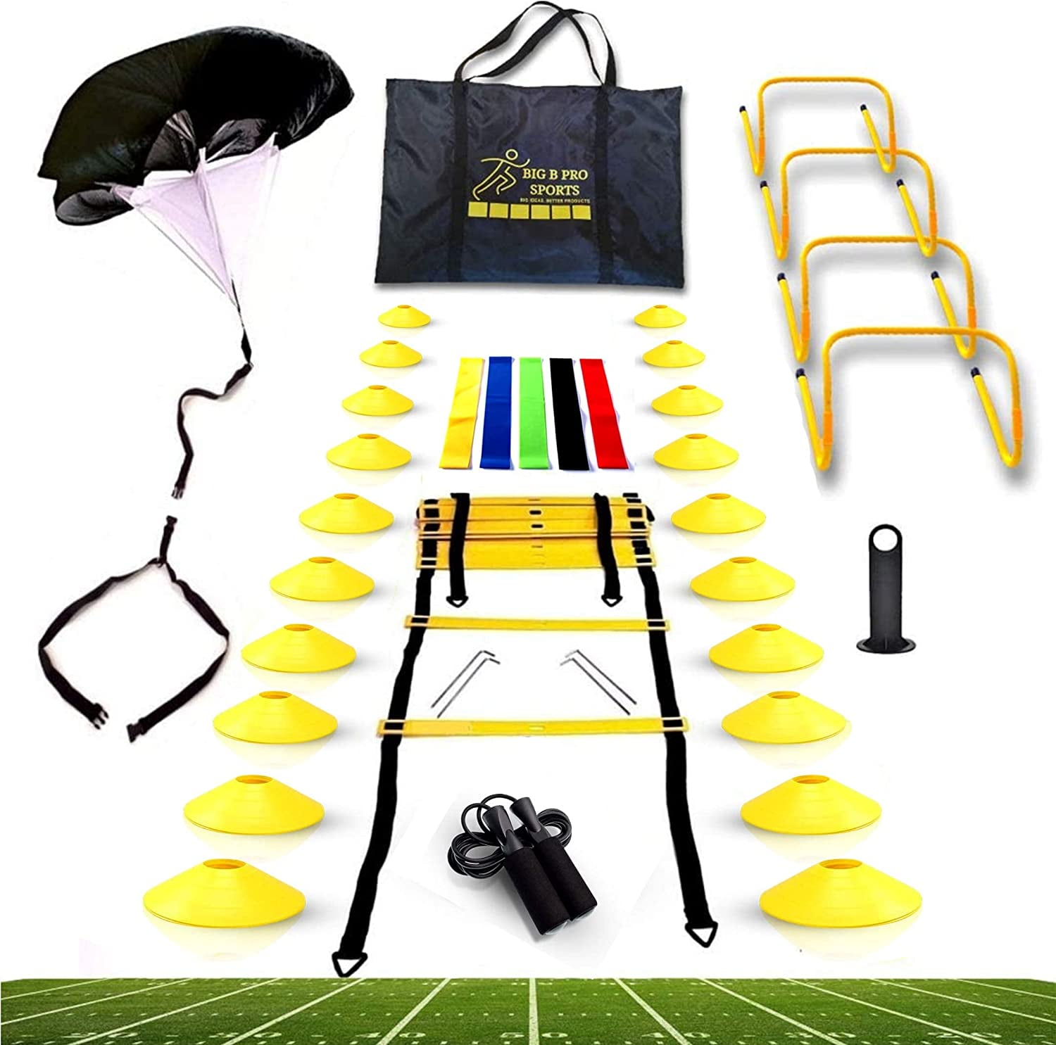 Big B Pro Sports Speed & Agility Training Set Exercise Ladder