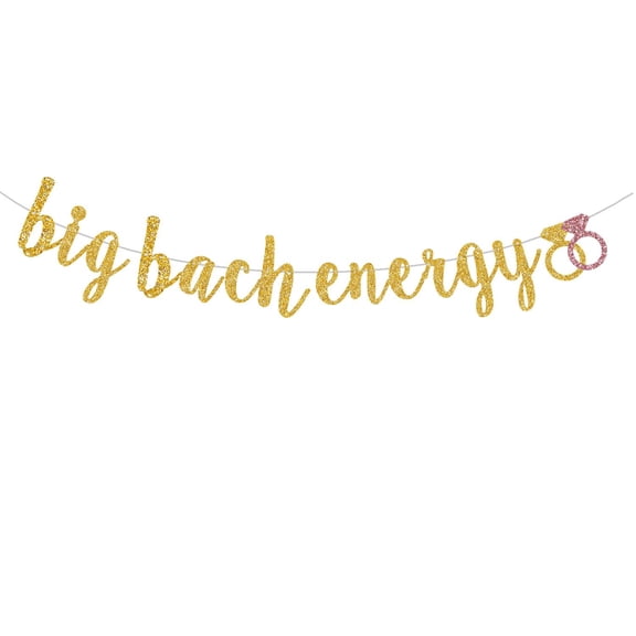 Big Bach Energy Banner, Bachelorette Party Decorations Bridal Shower, Engagement Party Decorations, Boozy Bride Banner, Wedding Bachelorette Sign (Pre-Strung)