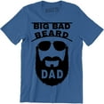 thumbnail image 1 of Big Bad Beard Dad Fathers Day Funny Cool Daddy Mustache Gift Men's Tee Shirt, 1 of 4