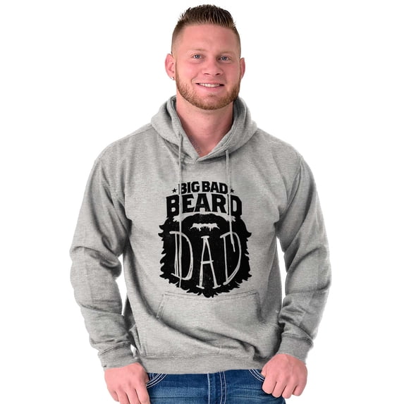 Big Bad Beard Dad Fathers Day Gift Hoodie Hooded Sweatshirt Men Brisco Brands L