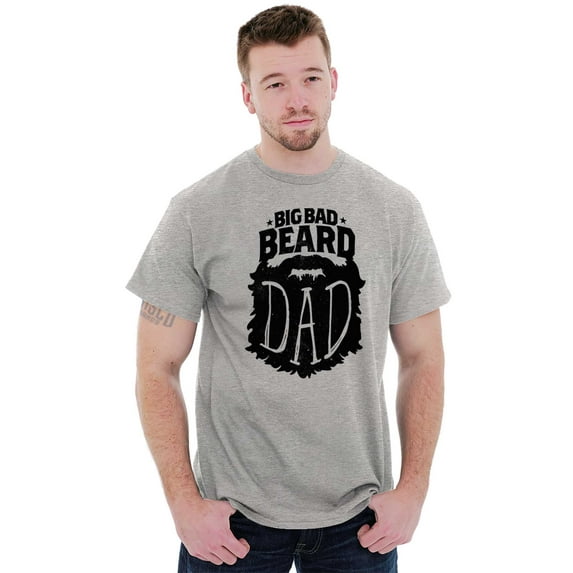 Big Bad Beard Dad Fathers Day Gift Men's Graphic T Shirt Tees Brisco Brands M