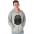 thumbnail image 1 of Big Bad Beard Dad Fathers Day Gift Zip Hoodie Sweatshirt Men Brisco Brands S, 1 of 6