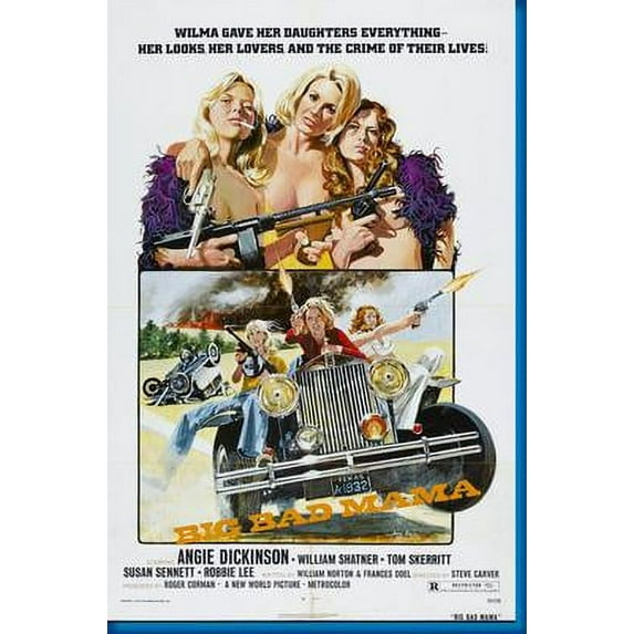 Big Bad Mama Movie Poster Entertainment Decor Art Poster 24x36 Unframed, Age: Adults, Rectangle Best Posters