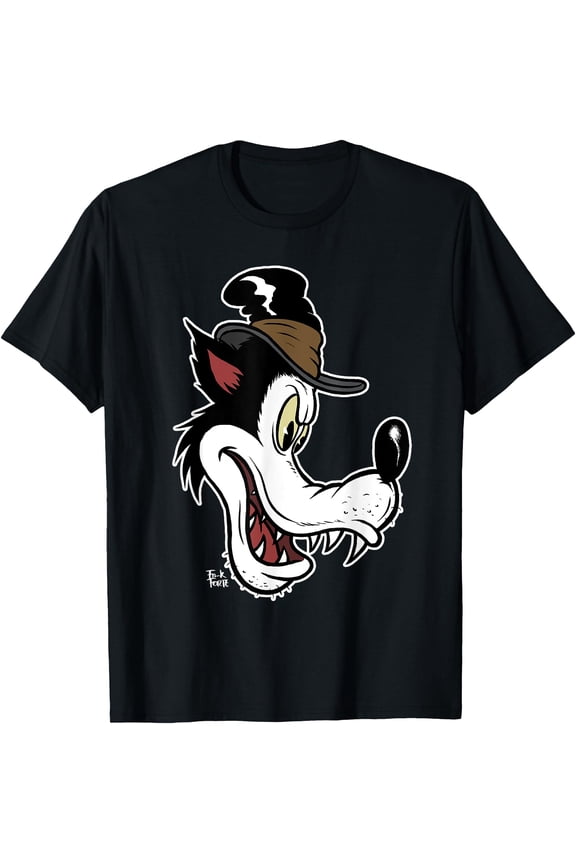 Big Bad Wolf Vintage Cartoon Animation Graphic T-Shirt, Unisex T-Shirt