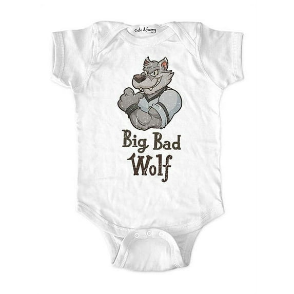 Big Bad Wolf - wallsparks cute & funny Brand - baby one piece bodysuit - Great baby shower gift!
