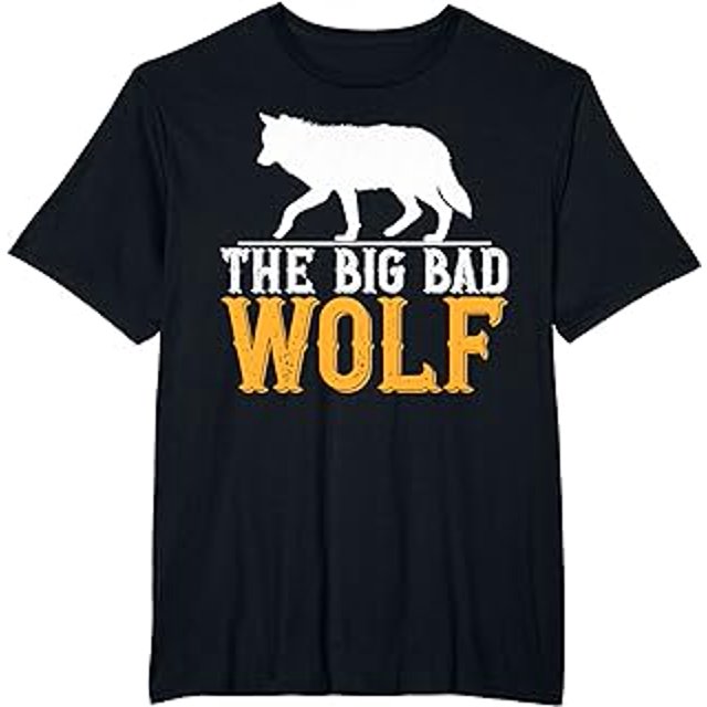 Big Bad and Wolf Funny Wolves Werewolf Cool Dog T-Shirt - Walmart.com