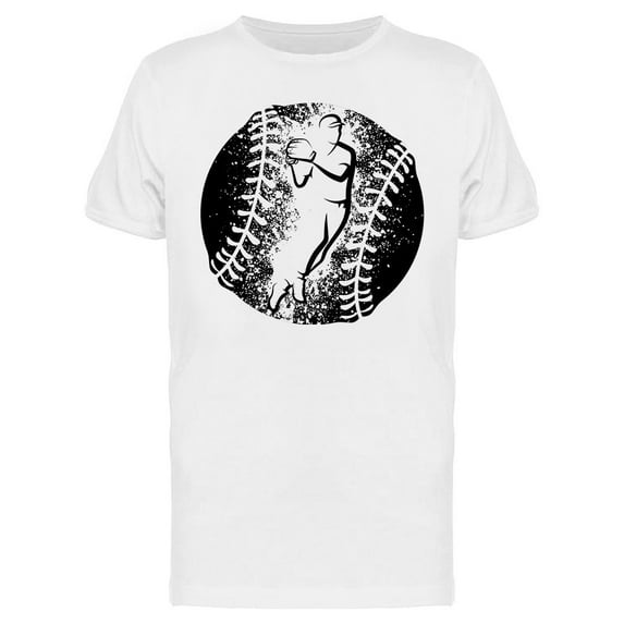 Big Ball W/baseball Player T-Shirt Men -Image by Shutterstock, Male Medium