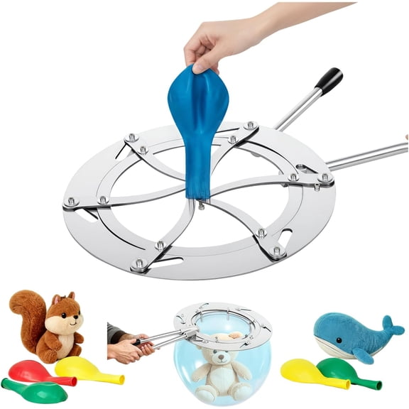 Big Balloon Expander for DIY Balloon Stuffing Machine Tool Large Balloon Opening Tool for Filling with Confetti, LED Lights & Toys, Stainless Steel with Adjustable Handles For Latex Bobo Balloons