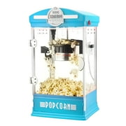 Big Bambino Retro Tabletop Popcorn Popper - 4-oz Stainless-Steel Kettle, Measuring Cups, Bags, and Removable Tray by Great Northern Popcorn Blue