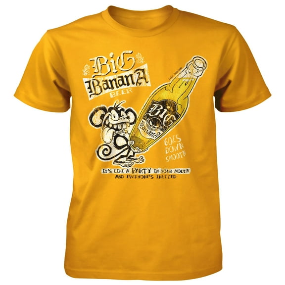 Big Banana Beer Goes Down Smooth Adult T-Shirt