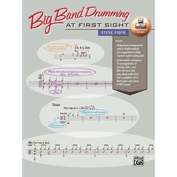 Big Band Drumming at First Sight: Book & Online Audio/PDF (Paperback)