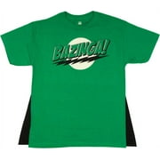 Big Bang Theory Bazinga Green Caped T Shirt