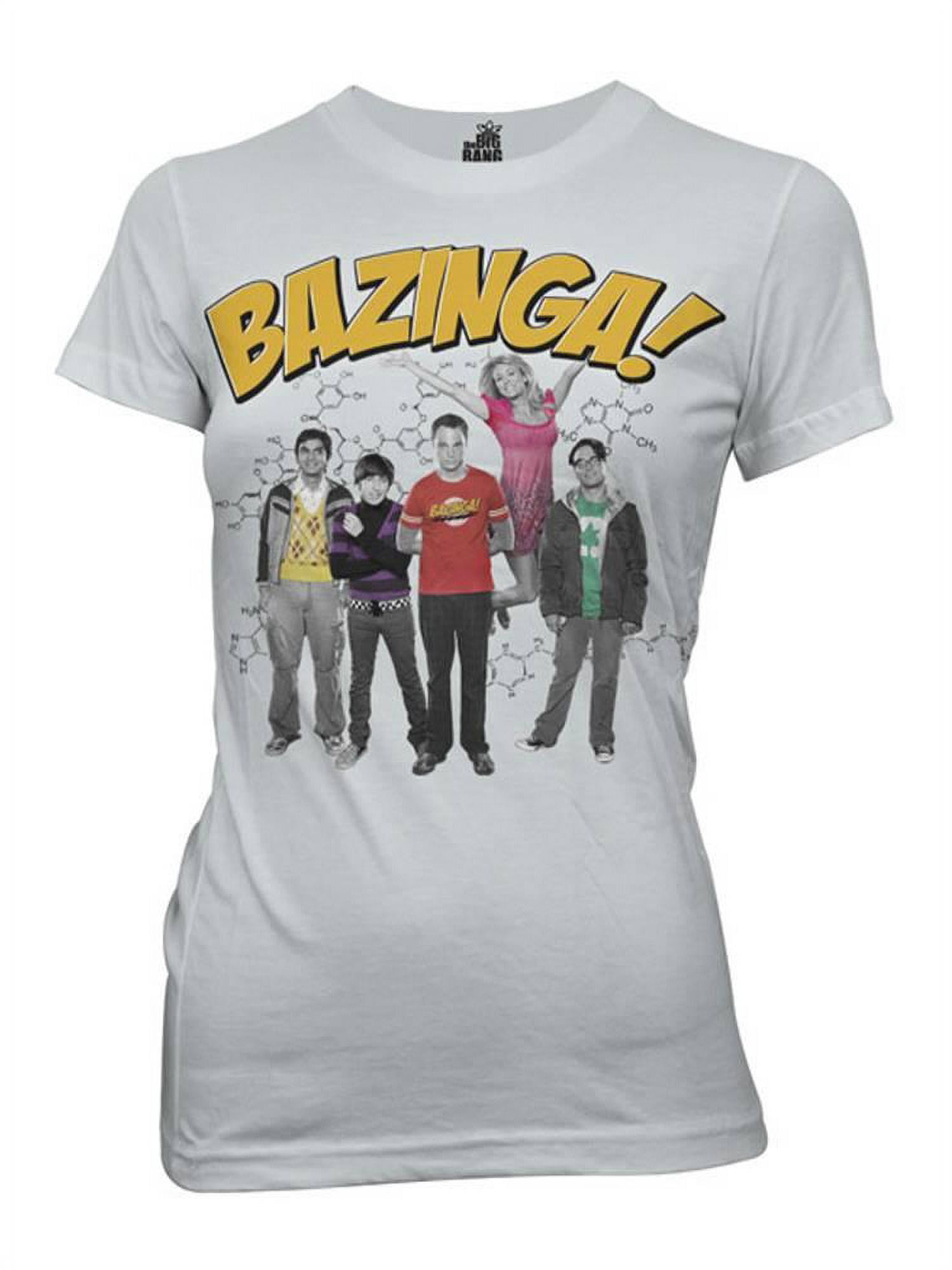 Big Bang Theory Bazinga Group Juniors T-Shirt
