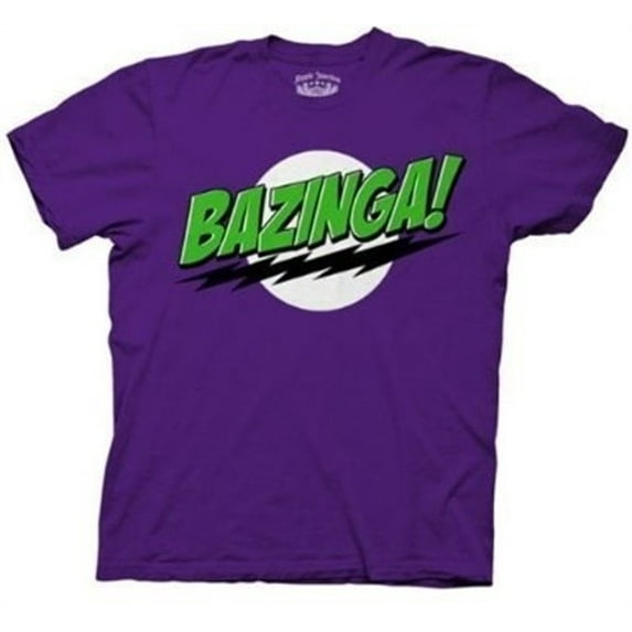 Big Bang Theory Bazinga Men's T-Shirt (Joker Colors), Medium