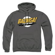 Big Bang Theory Bazinga Unisex Adult Pull-Over Heather Hoodie, 3X-Large, Charcoal