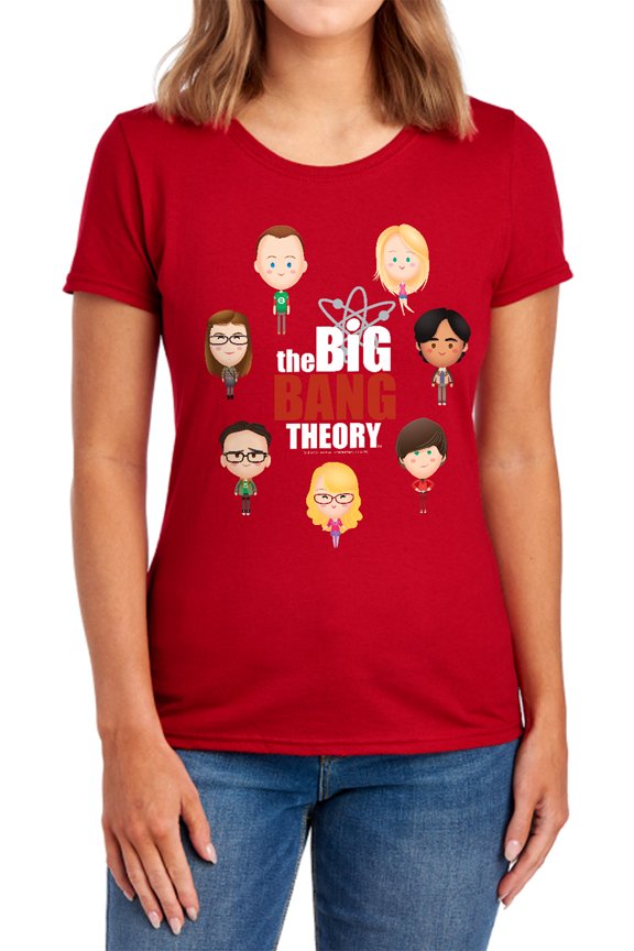 Big Bang Theory Expressions Women's T Shirt, Red, Medium