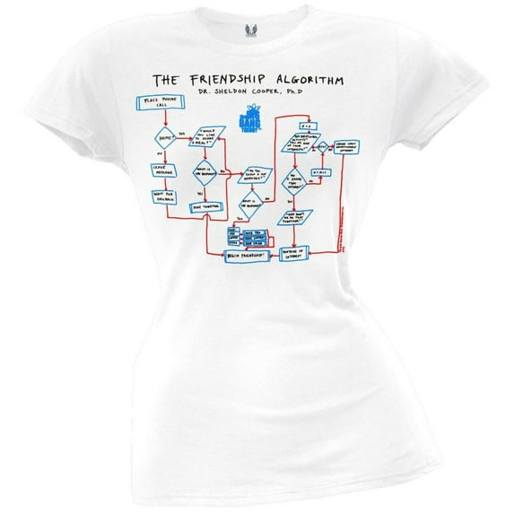 Big Bang Theory - Friendship Algorithm Juniors T-Shirt