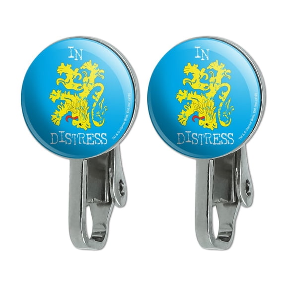 Big Bang Theory In Distress Novelty Clip-On Stud Earrings