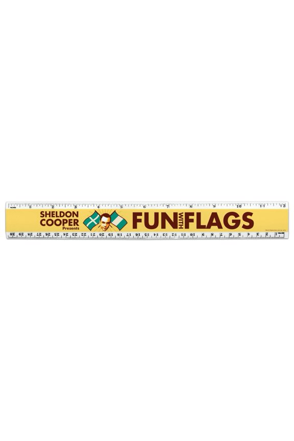 Big Bang Theory Sheldon Cooper Fun with Flags 12 Inch Standard and Metric Plastic Ruler