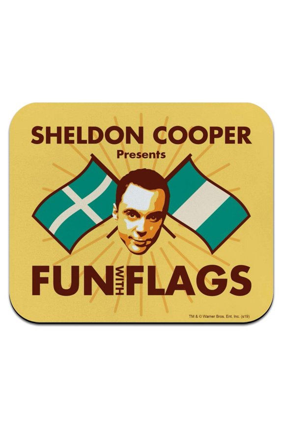 Big Bang Theory Sheldon Cooper Fun with Flags Low Profile Thin Mouse Pad Mousepad