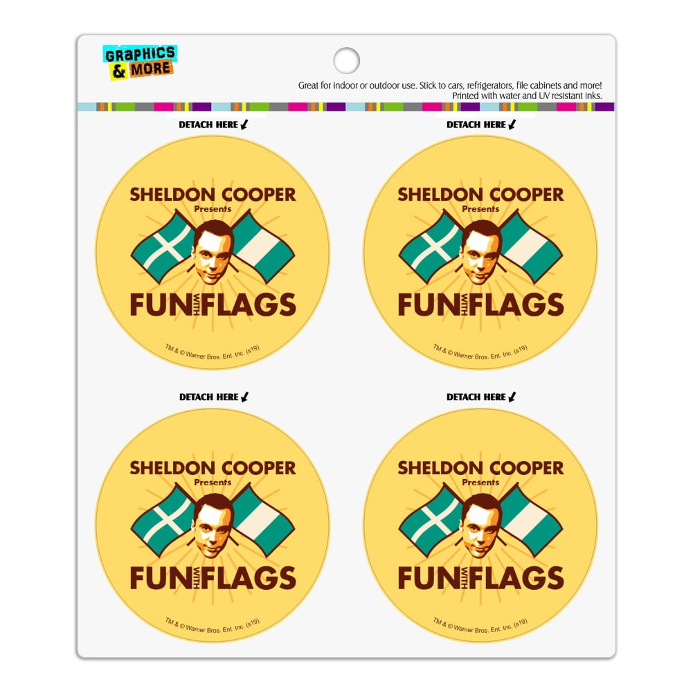 Big Bang Theory Sheldon Cooper Fun with Flags Refrigerator Fridge