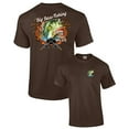 thumbnail image 1 of Big Bass Fishing T-shirt Fisherman Outdoors Fish Boating Sporting Sport -Brown-Large, 1 of 6