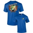 thumbnail image 1 of Big Bass Fishing T-shirt Fisherman Outdoors Fish Boating Sporting Sport -Royal-XXL, 1 of 6